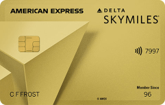 Delta SkyMiles® Gold American Express Card logo.