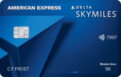 Delta SkyMiles® Blue American Express Card logo.