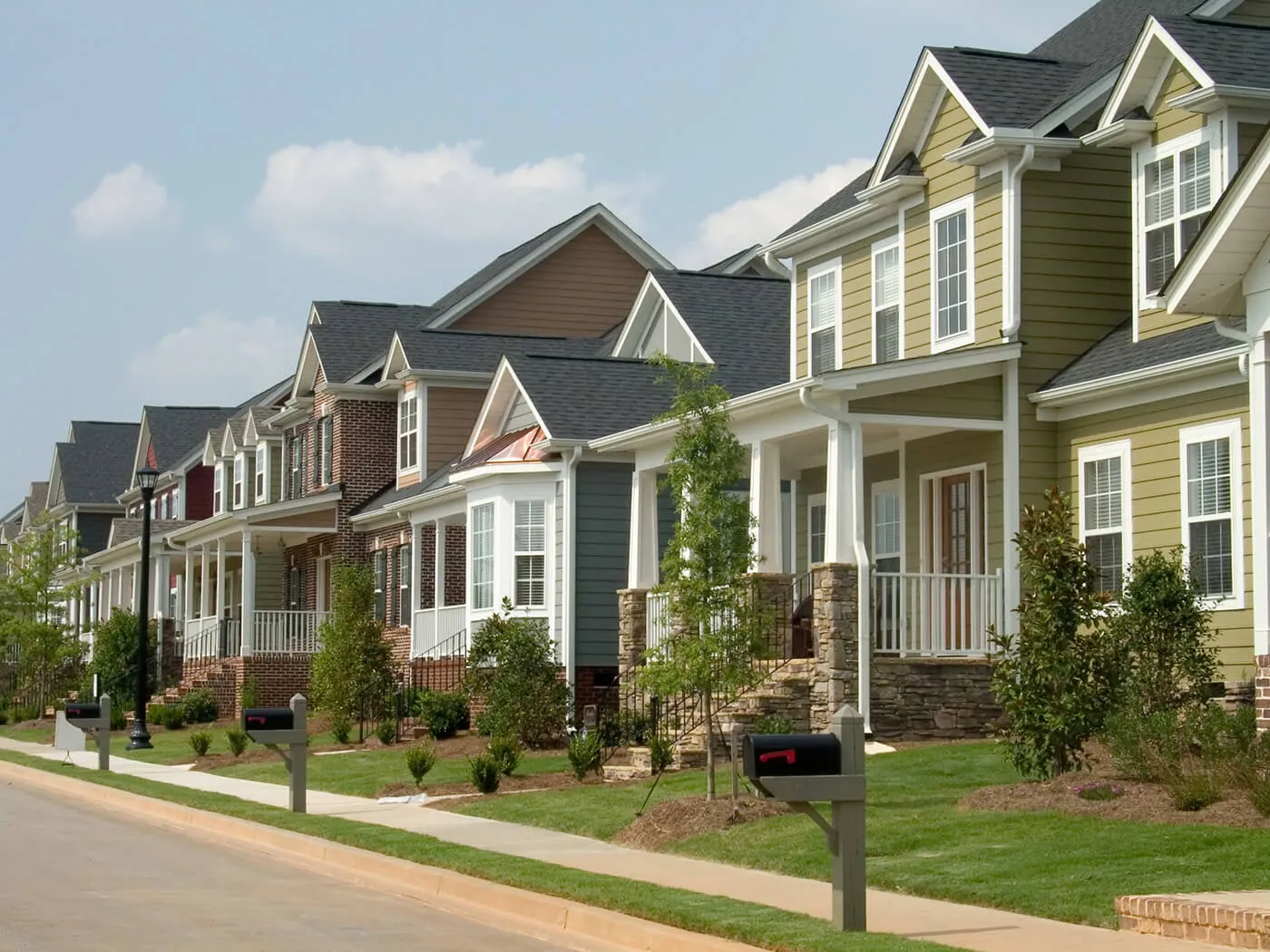 american middle class row houses