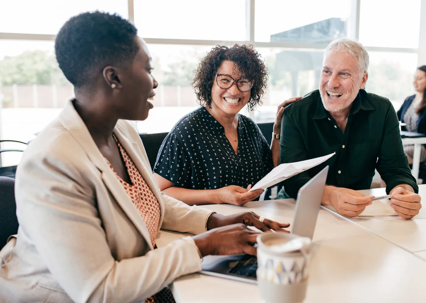 Couple meeting with their insurance agent