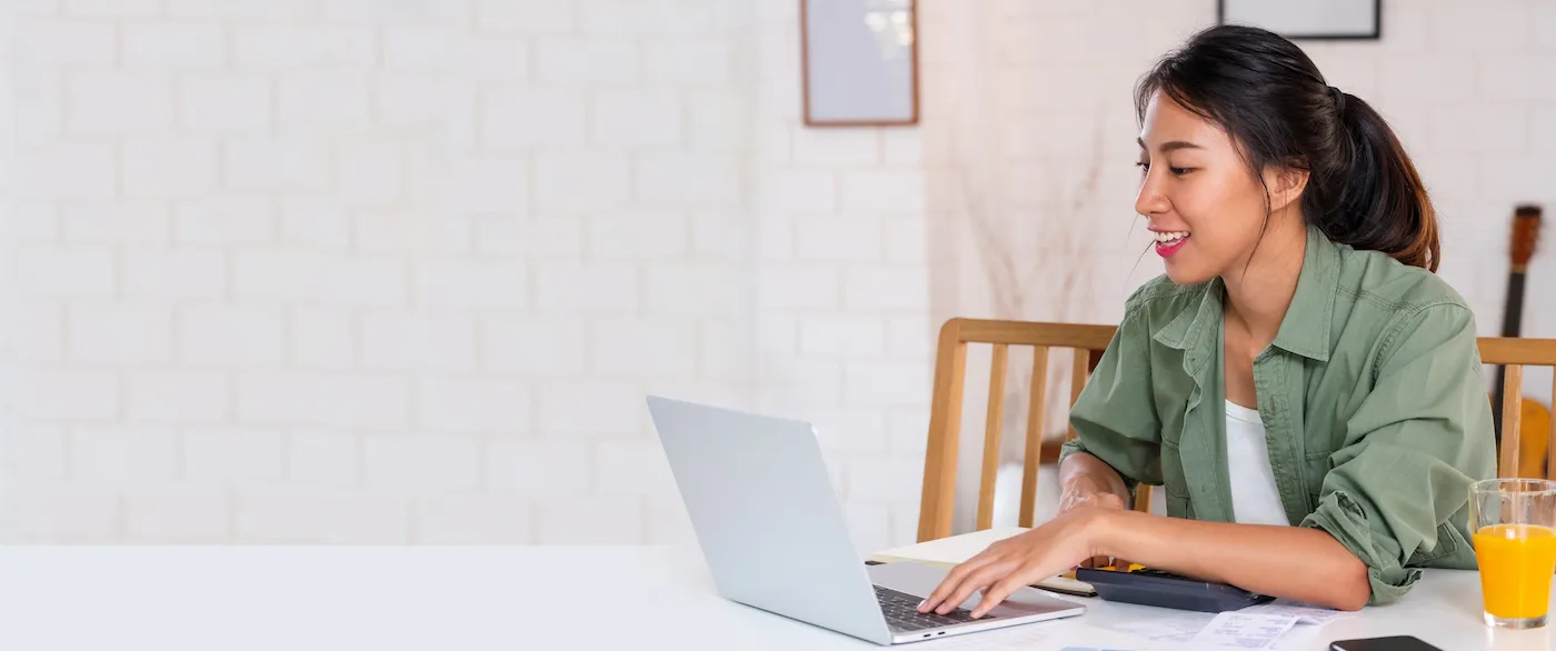 A woman applying for a personal loan to be used as an emergency fund.