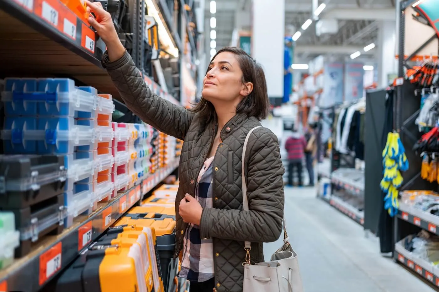 Woman shopping in DIY store