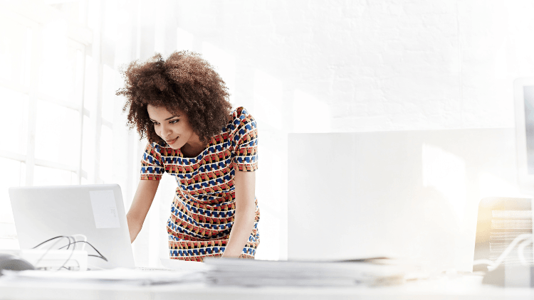 Woman working