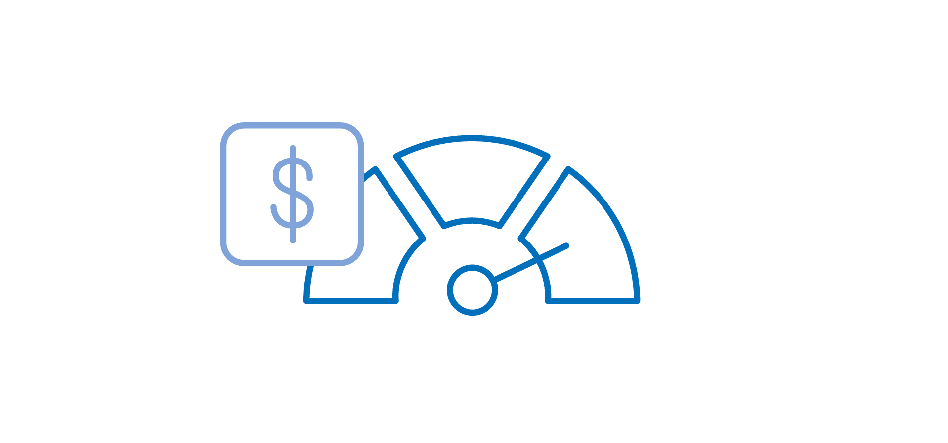 speedometer with money symbol