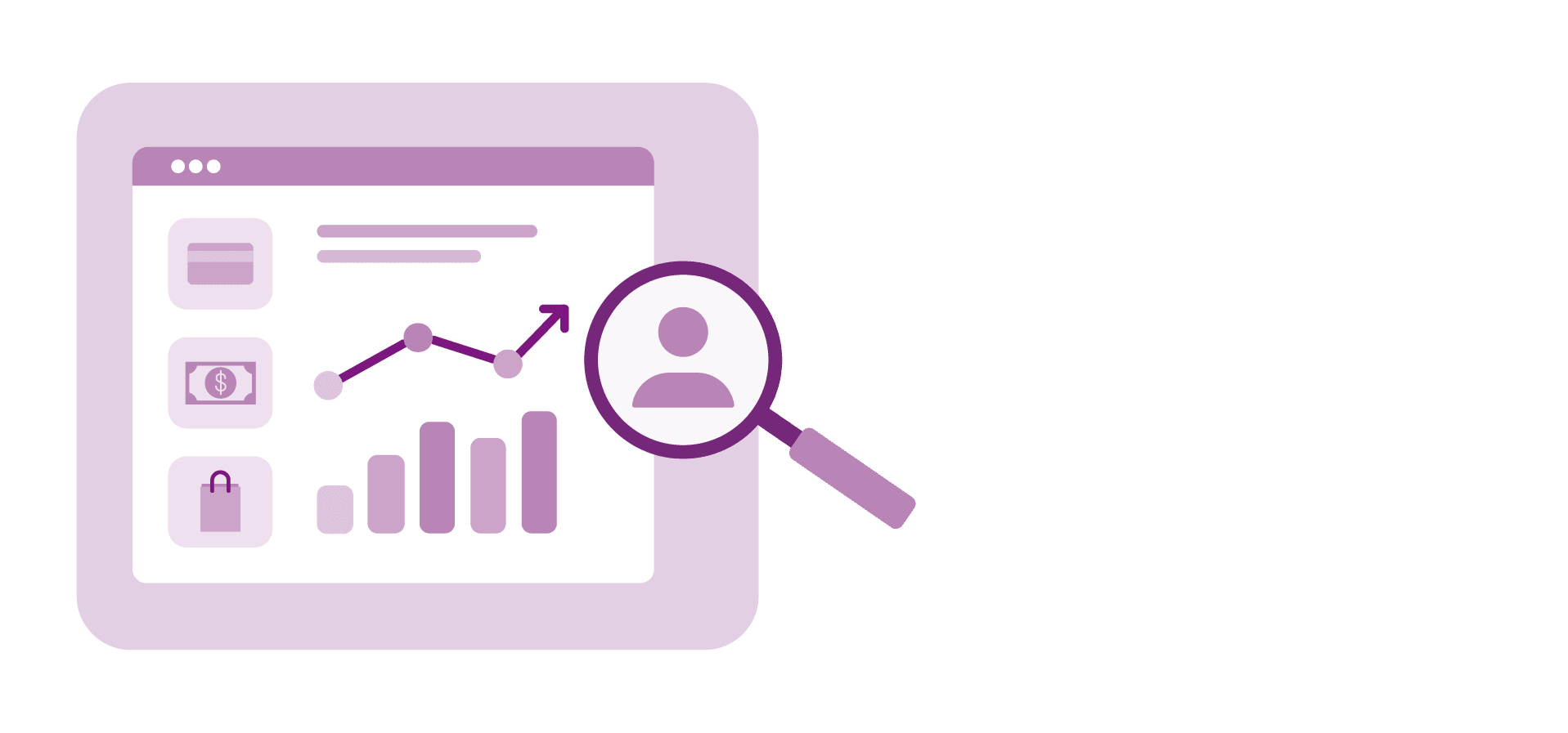 insights in a window attached to a profile