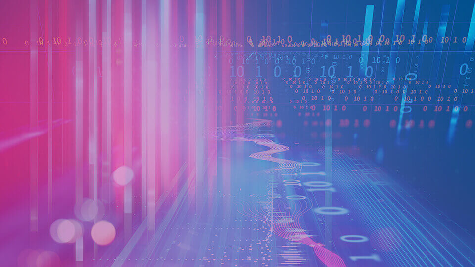 Abstract image portraying Experian Health's healthcare data and analytics solutions