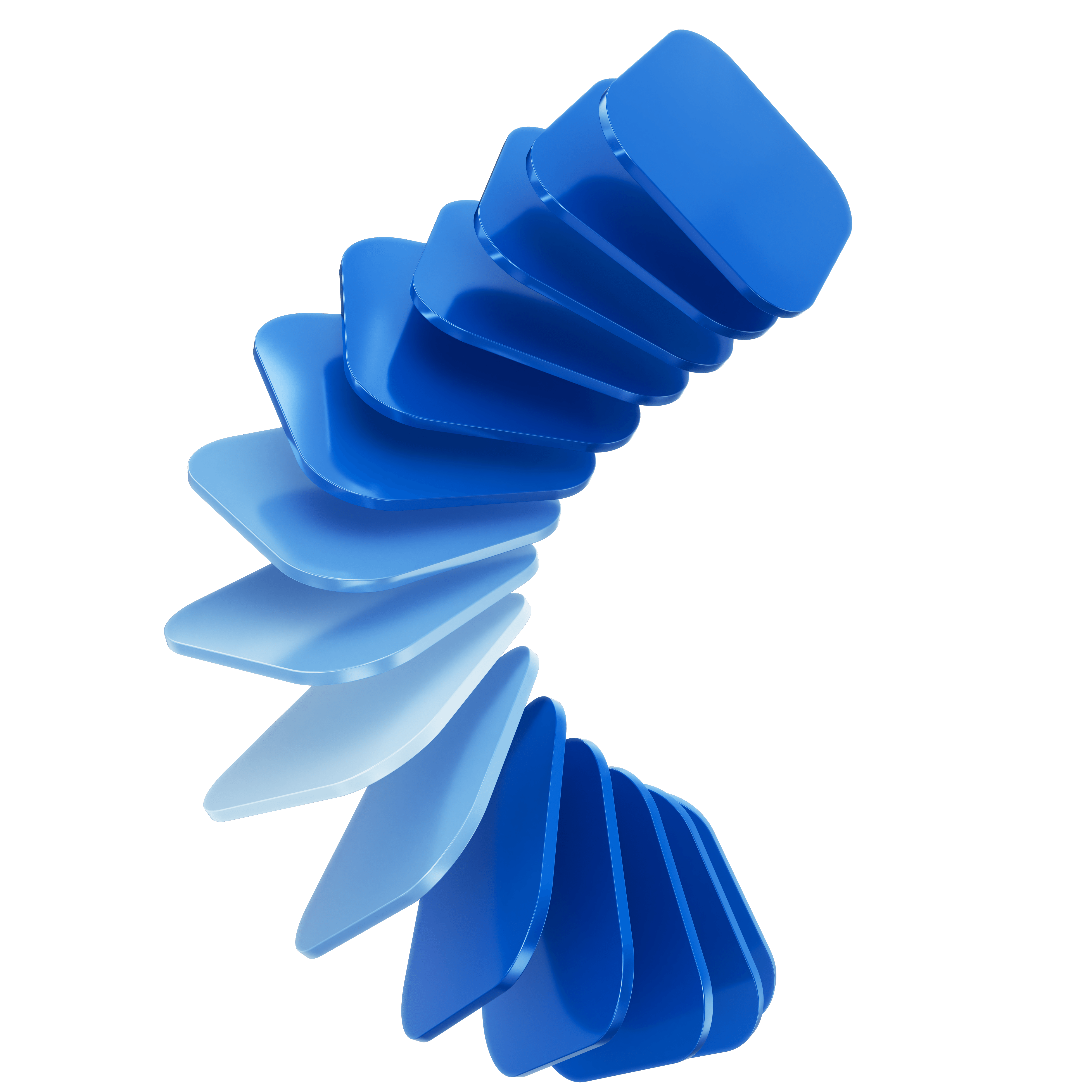 Vector image of 3d squircles in experian blue