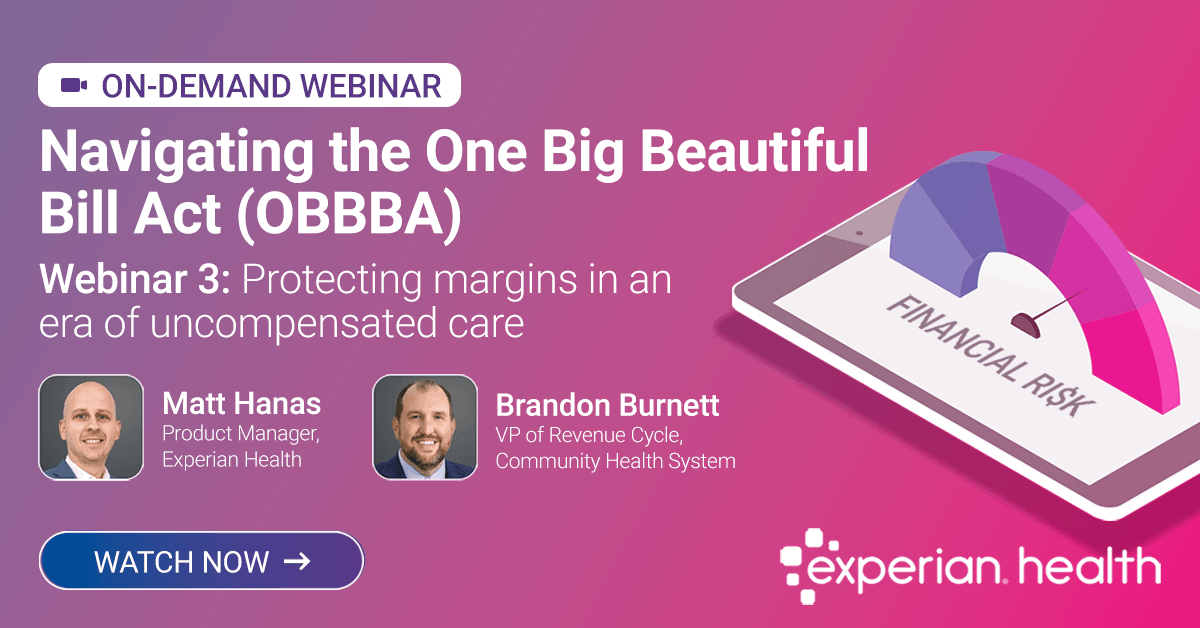 OBBBA protect healthcare margins webinar banner