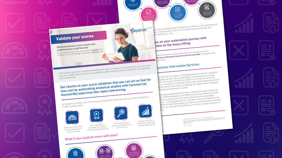Commercial and small business lending, optimized
