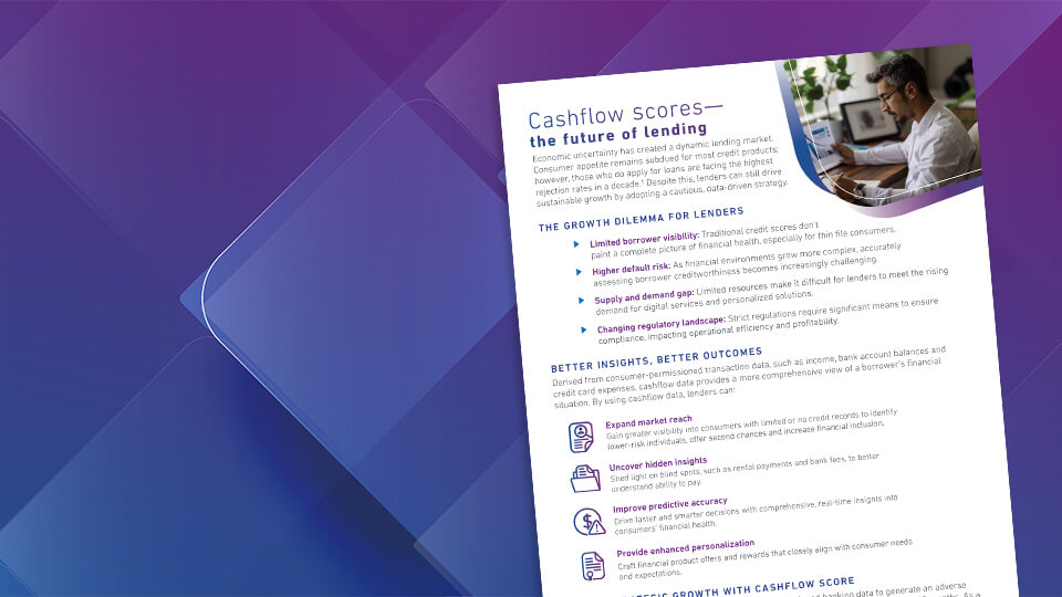 Cashflow scores — the future of lending