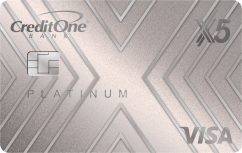 Credit One Bank® Platinum X5 Visa® Metal Card logo.