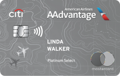 Citi® / AAdvantage® Platinum Select® World Elite Mastercard® logo.