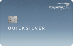 Capital One Quicksilver Cash Rewards Credit Card logo.