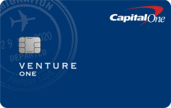 Capital One VentureOne Rewards for Good Credit logo.