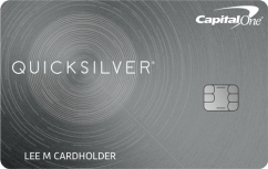 Capital One® Quicksilver® Cash Rewards Credit Card logo.