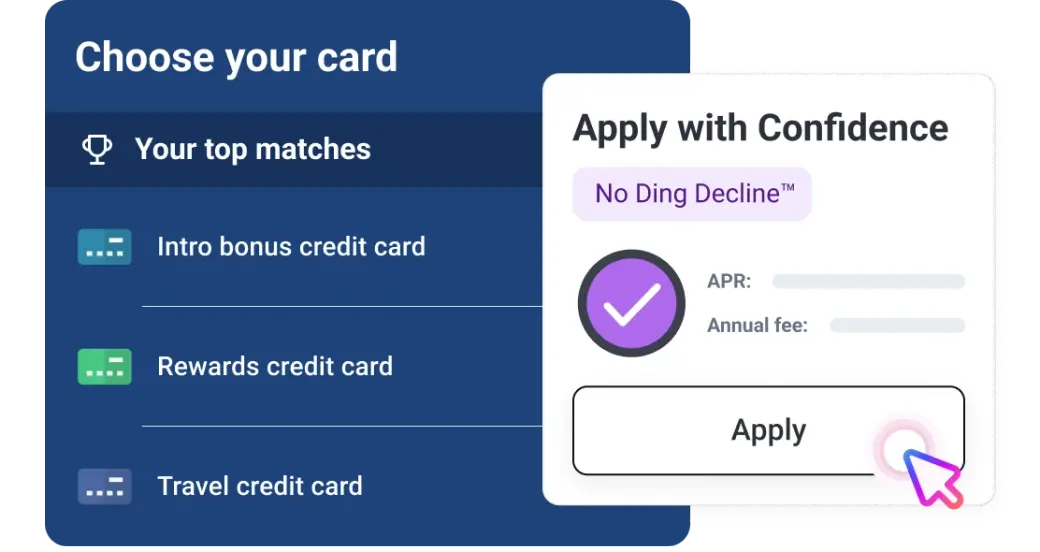 Graphic choose no ding card screen.