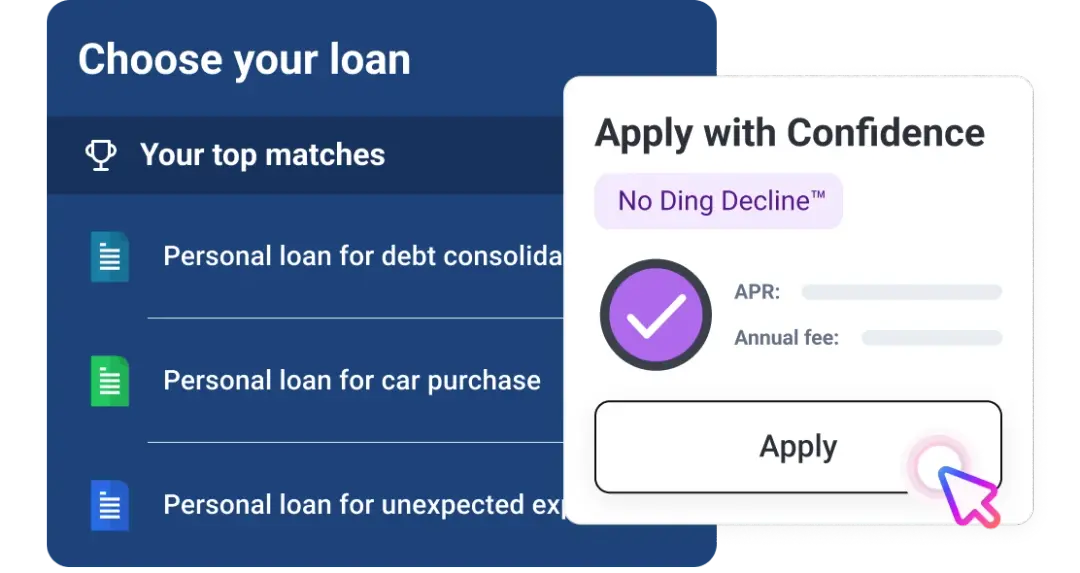 Choose no ding loan screen.