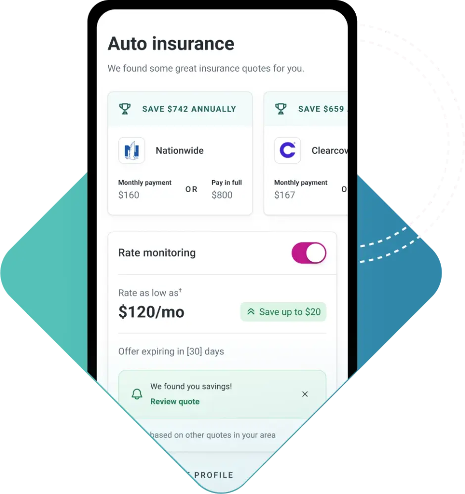 Graphic auto and home insurance quotes.