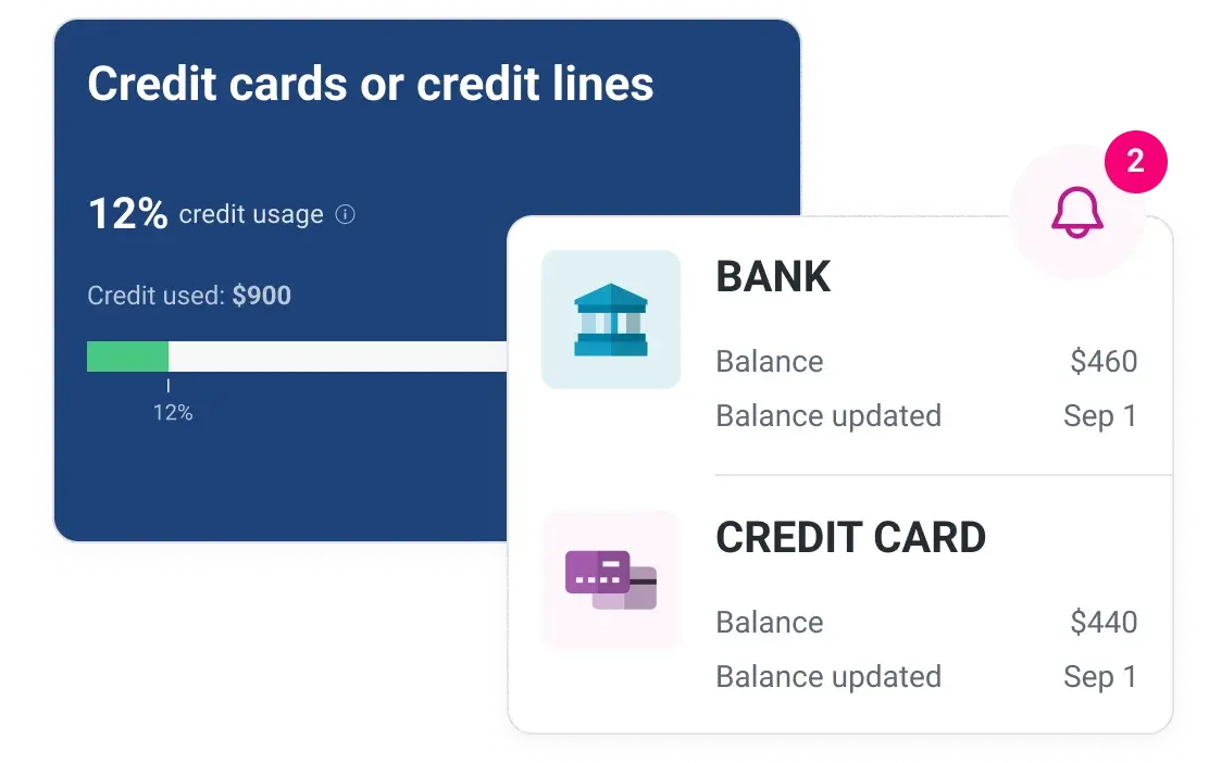 Graphic screen credit lines and alert.