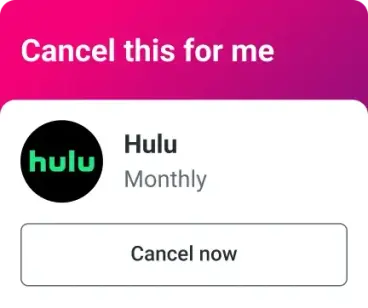 Graphic recurring payments cancel dialog.