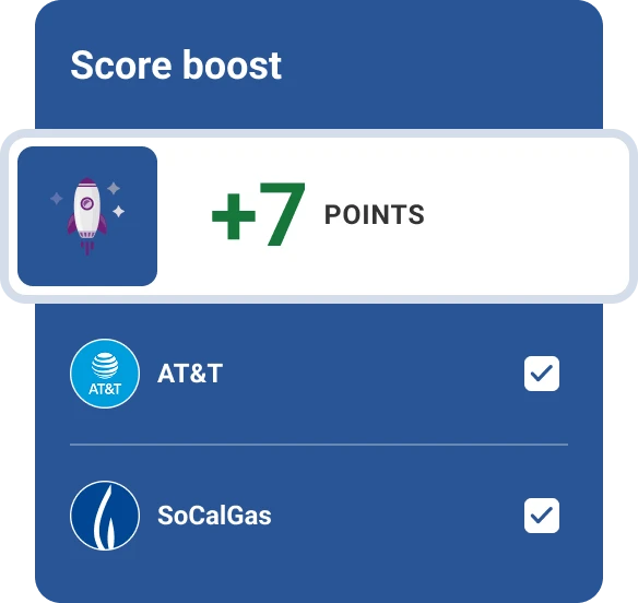 Graphic credit score boost with bills.
